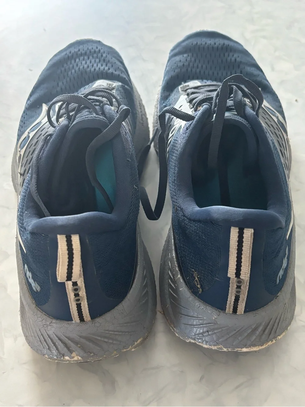 Saucony Ride 17 Men’s Running Shoes Size 10.5 Blue Silver S20924-106 PWRRUN+